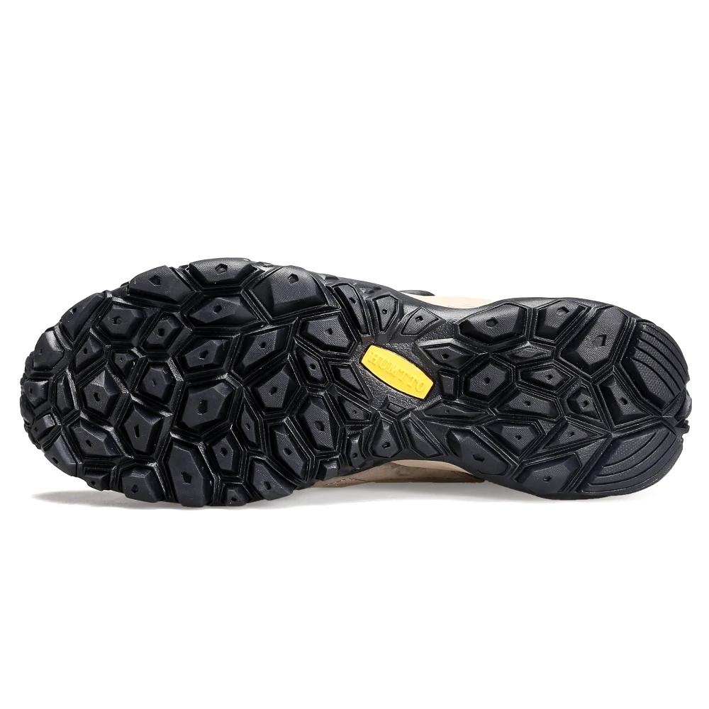 HUMTTO-Baskets en cuir pour hommes, bottes de randonnée, chaussures de trekking en plein air, chauss