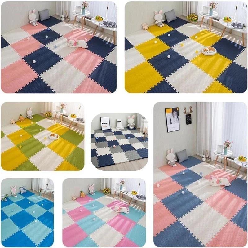 Tapis de jeu en mousse 16 pièces puzzle pour bébé - Sécurité et amusement au sol