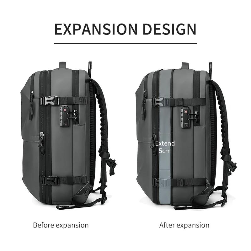 Sac à dos de voyage à compression sous vide pour hommes, sac à dos pour ordinateur portable 17 pouce