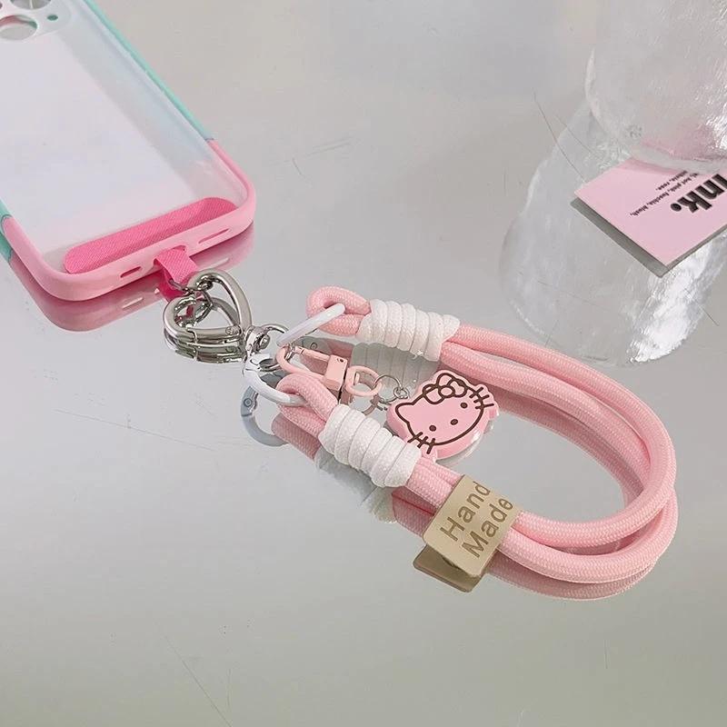 Boucle de hautbois mignonne en trois dimensions, pendentif rotatif pour téléphone portable Hello Kit