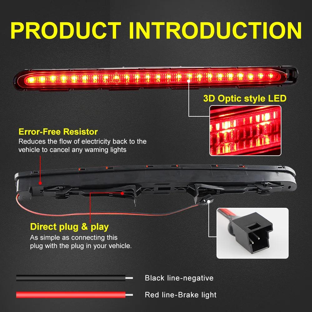 Troisième feu stop arrière à LED rouge, montage haut, A2118201556 2118201556 2118200156, adapté pour