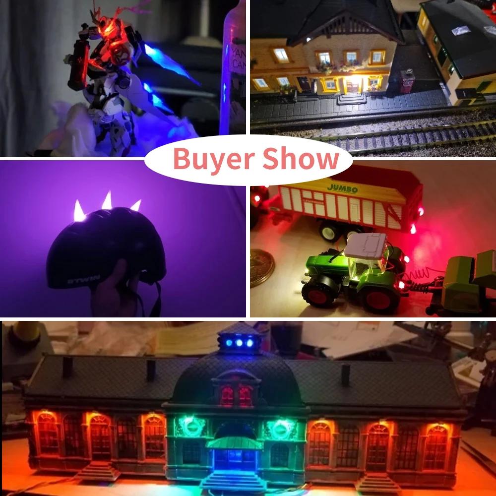 10 pièces/lot bricolage Micro SMD lampe à LED filaire Led 0402 0603 pré-soudé Micro Litz puce filair