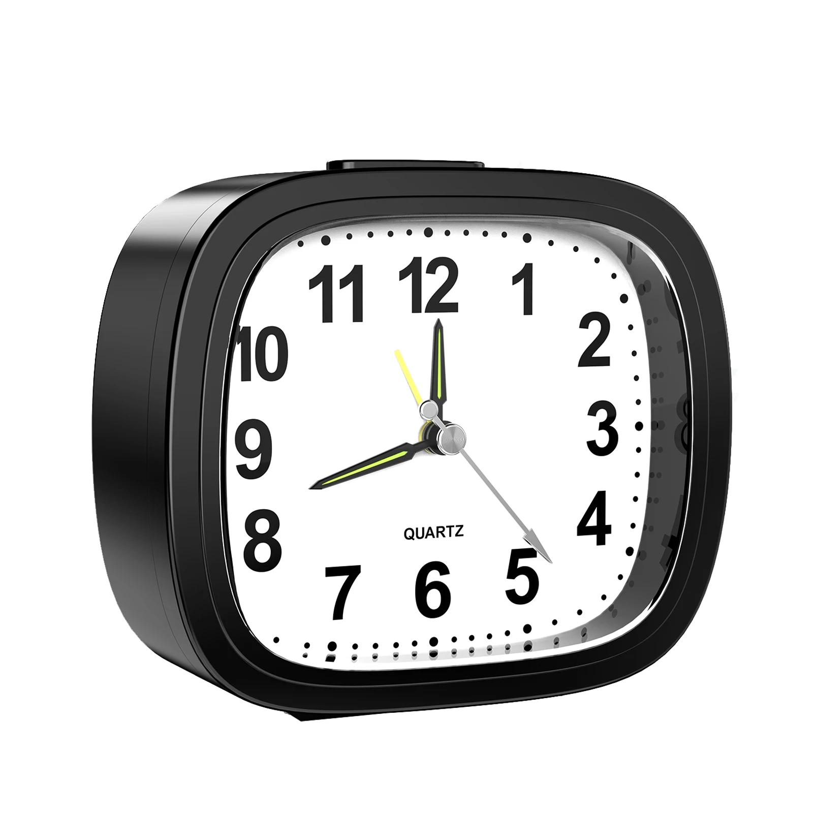 Horloges silencieuses ORIA, horloges de chevet sans tic-tac, alimentées par piles, horloges de table