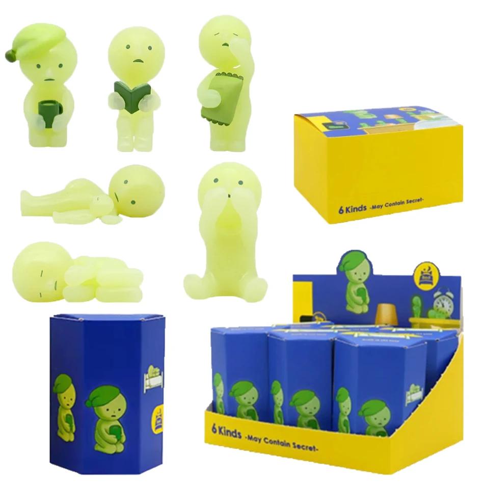 Cadeau : Boîte mystère surprise de figurines d'action luminescentes vertes de plusieurs séries, modè