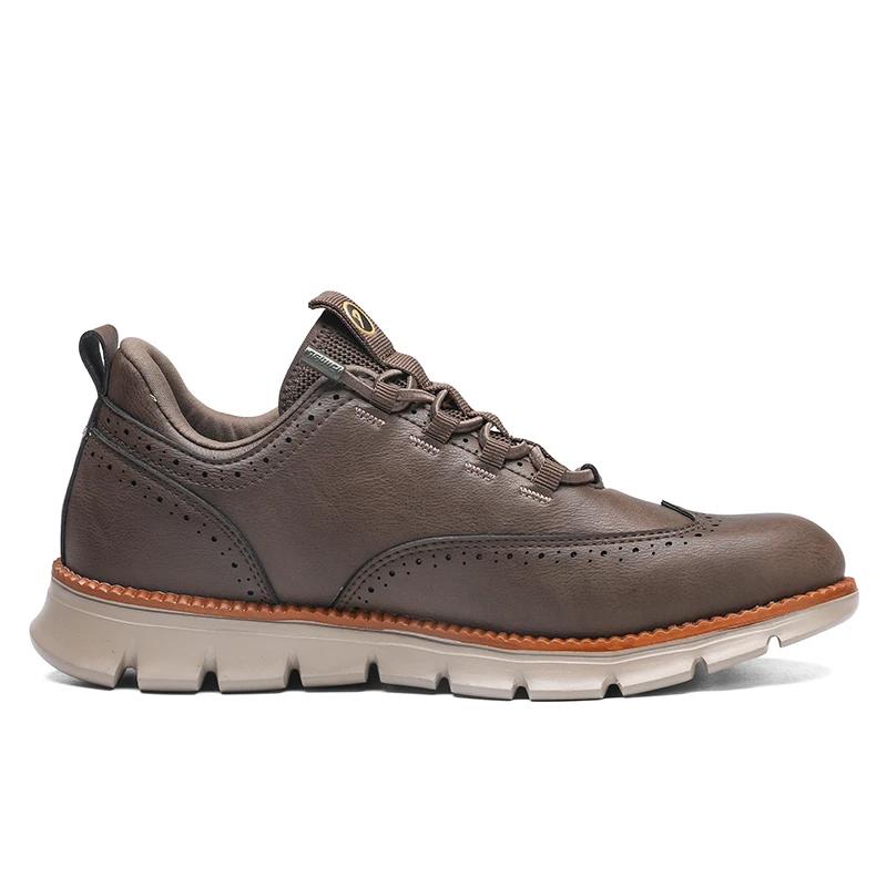 Grande taille 48 49 50 richelieu avec pointe d'aile Style britannique hommes Oxford chaussures en cu