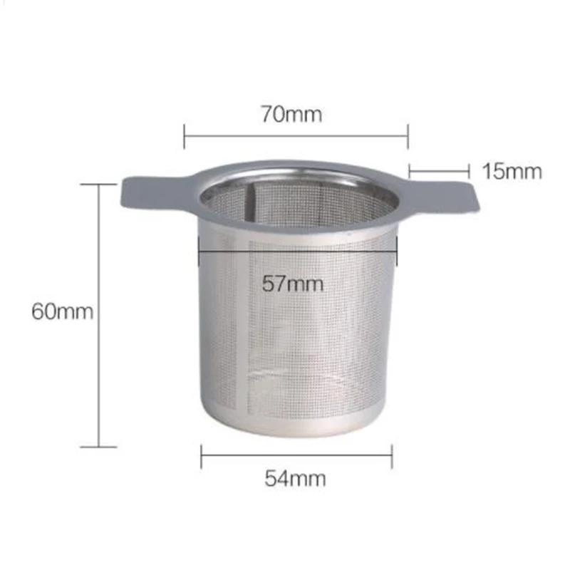 Filtre à mailles fines à double oreille en acier inoxydable, infuseur à thé, boule d'assaisonnement 