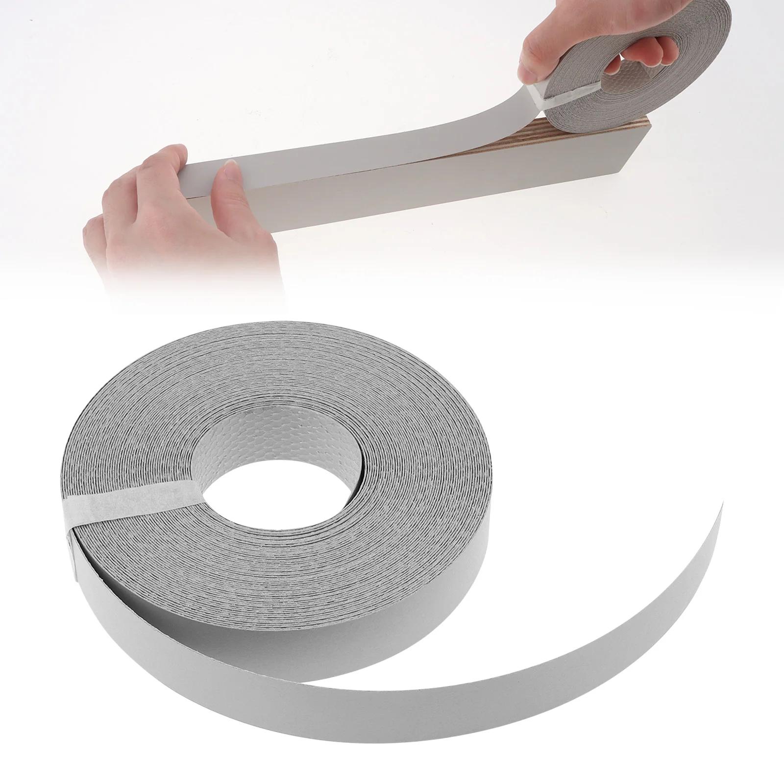 Bande de chant en mélamine adhésive thermofusible grise de 15m pour table/armoire/meubles en contrep