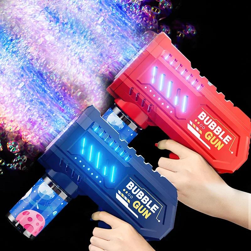 Machine à bulles pour enfants, jouet lumineux, pistolet à bulles entièrement automatique, produit un