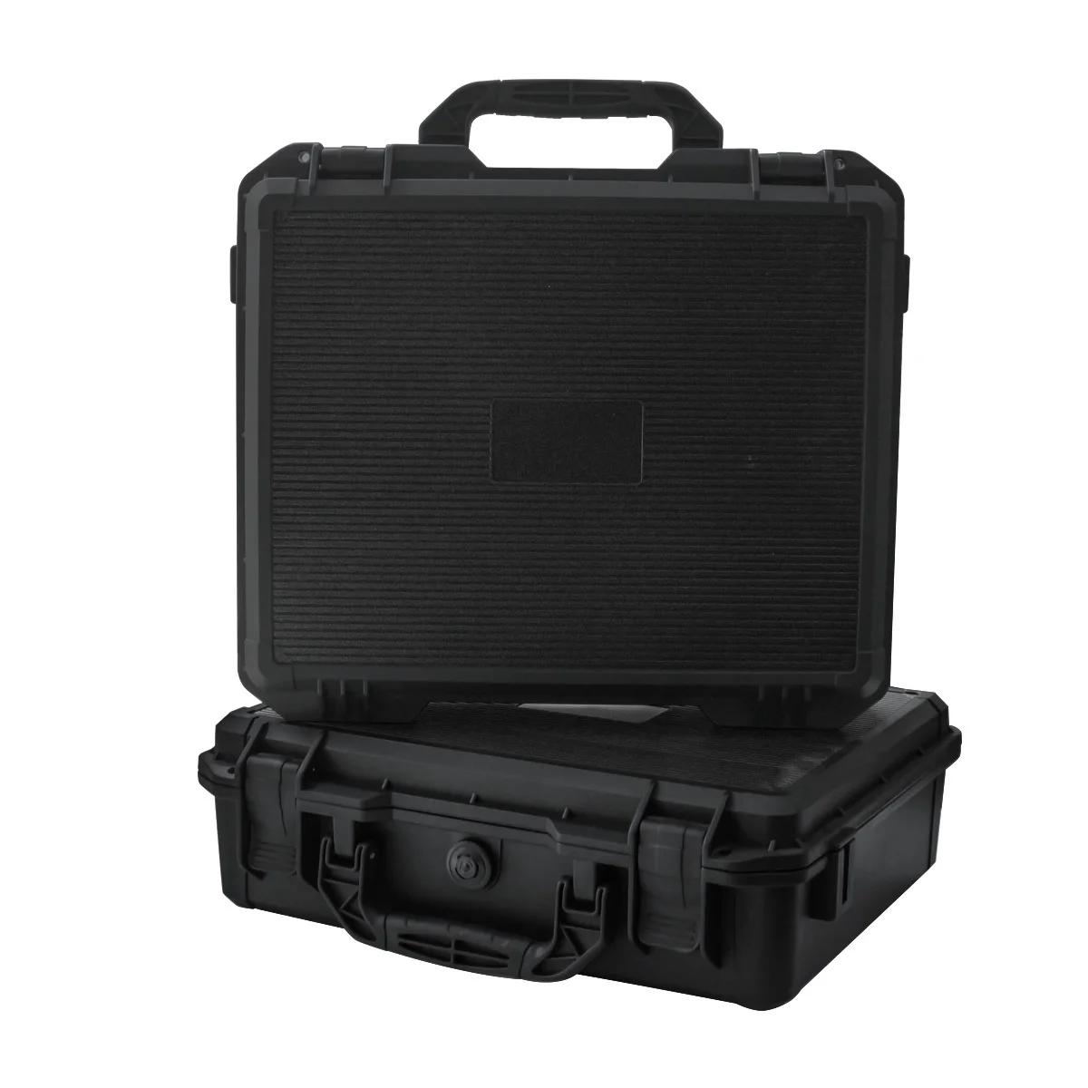 Valise noire étanche et durable pour appareil photo/outils, intérieur en mousse personnalisable, por