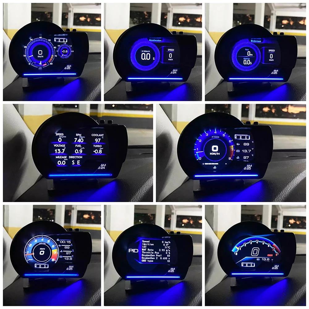 Afficheur tête haute pour voiture A501, OBD2, HUD intelligent, jauge de turbo, odomètre numérique, a