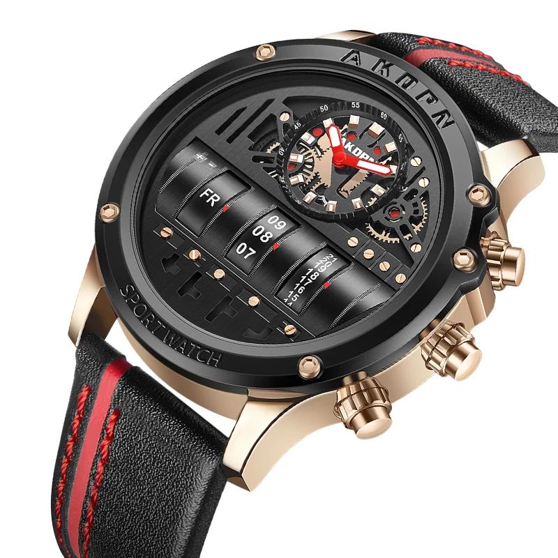 Montre à Quartz électronique de luxe pour hommes montres d'affaires hommes créatifs montre-bracelet 