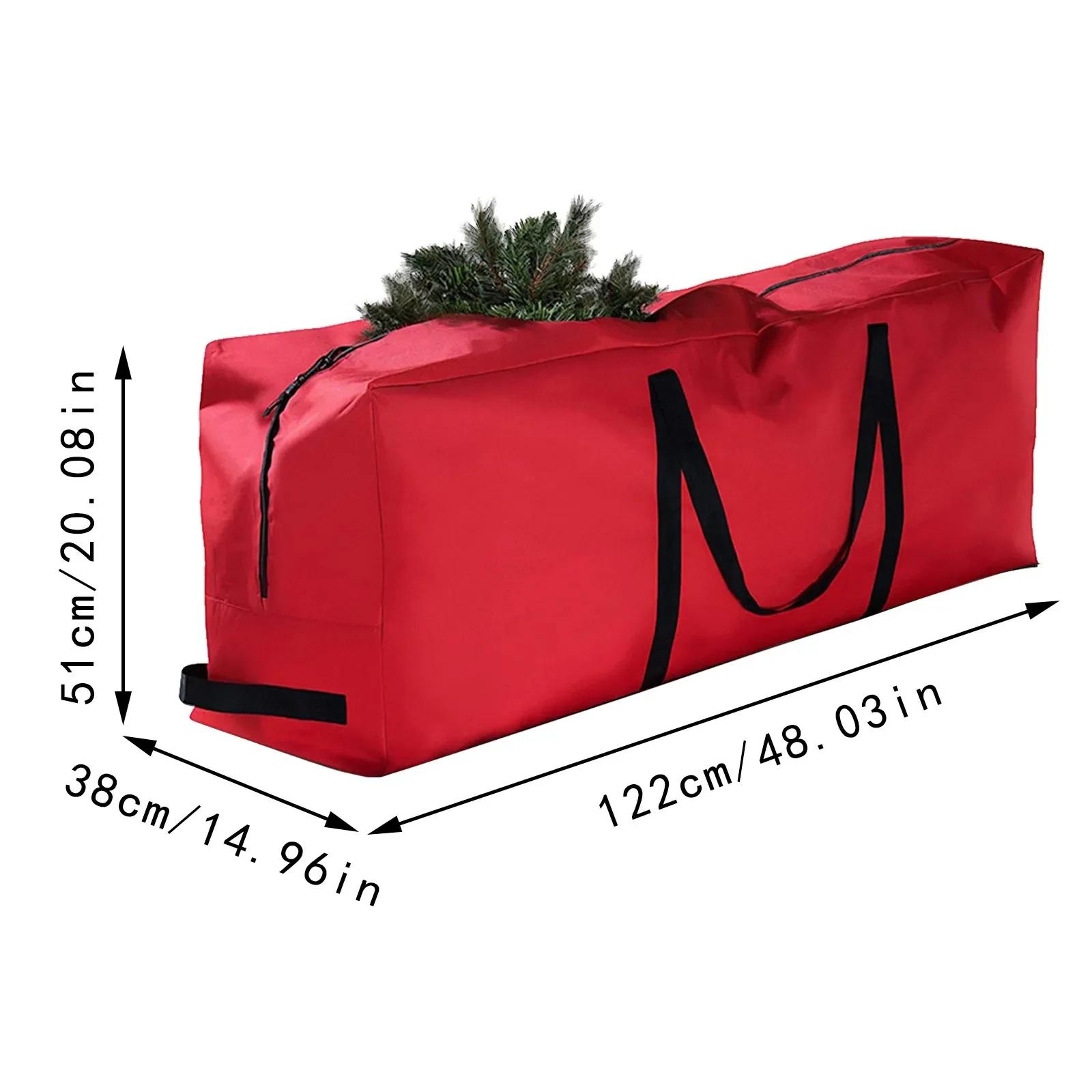 Sac d'arbre de noël pliable en tissu Oxford, sac de rangement de couronne de décoration de noël pour