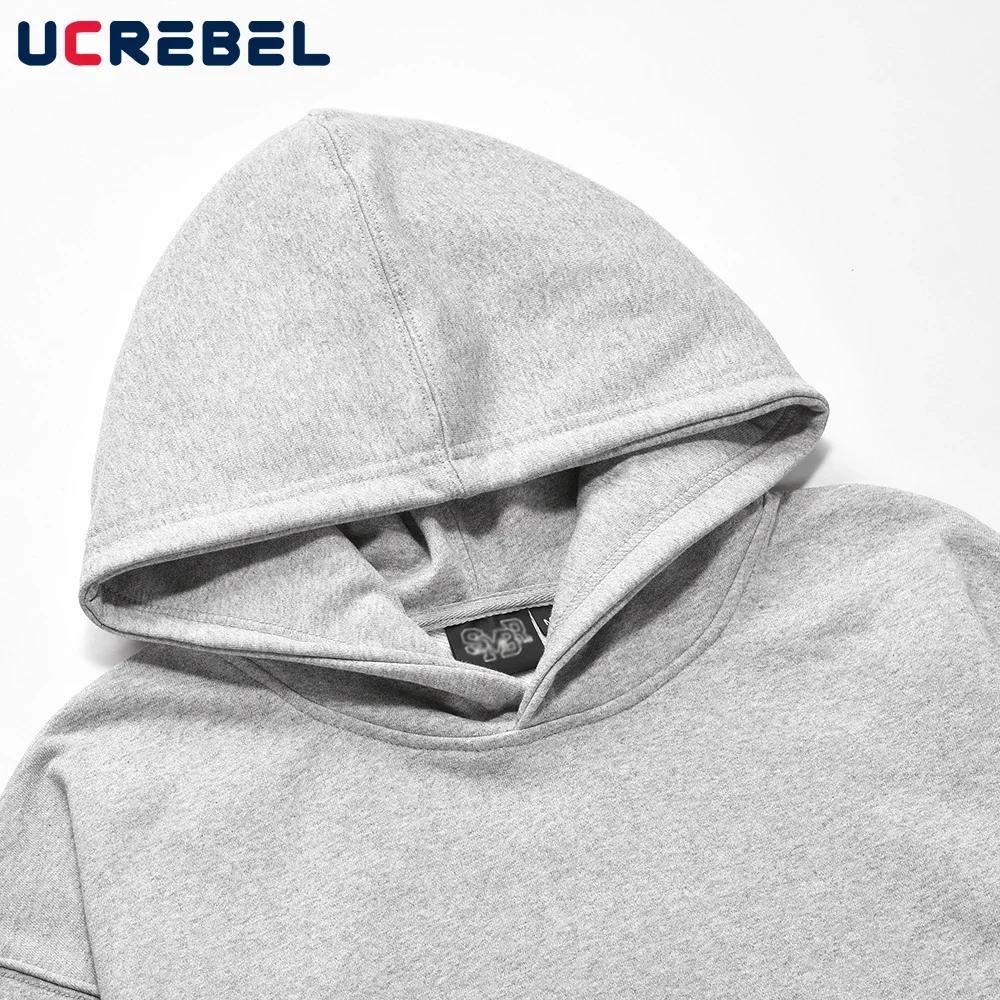 Sweat à Capuche à Manches sulfpour Homme, Vêtement Décontracté, Couleur Unie, PVD, Automne