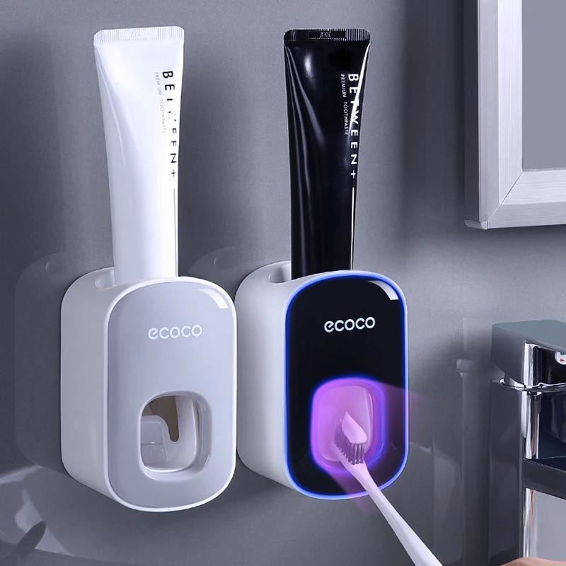 Distributeur automatique de dentifrice, presse-dentifrice, anti-poussière, support mural pour brosse