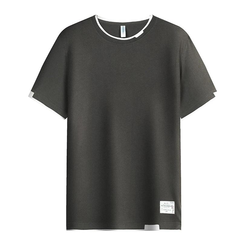 FGKKS 2024 T-shirt style décontracté pour hommes pur coton respirant mode à manches courtes concepti