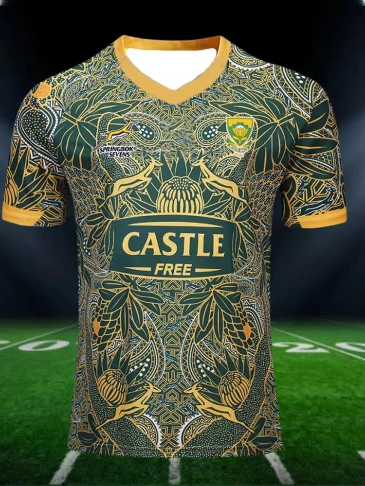 Mode respirant séchage rapide afrique du sud 2019 hommes Rugby Jersey T-shirt pour enfants et adulte