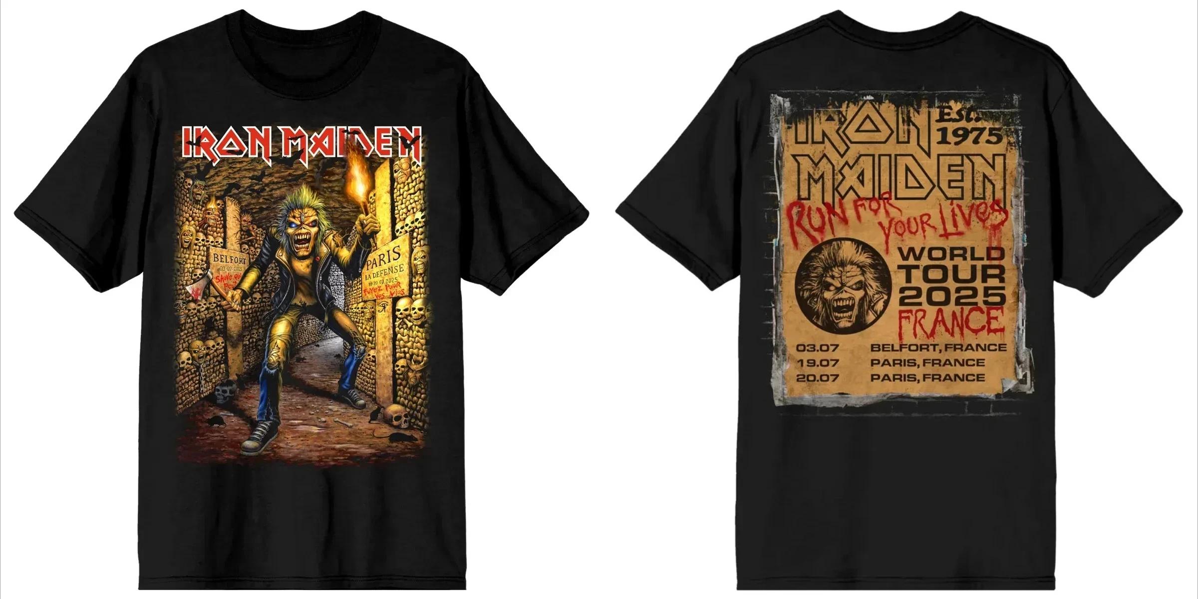 T-shirt graphique inspiré de la tournée mondiale du groupe de rock 2025 – T-shirt à manches courtes 