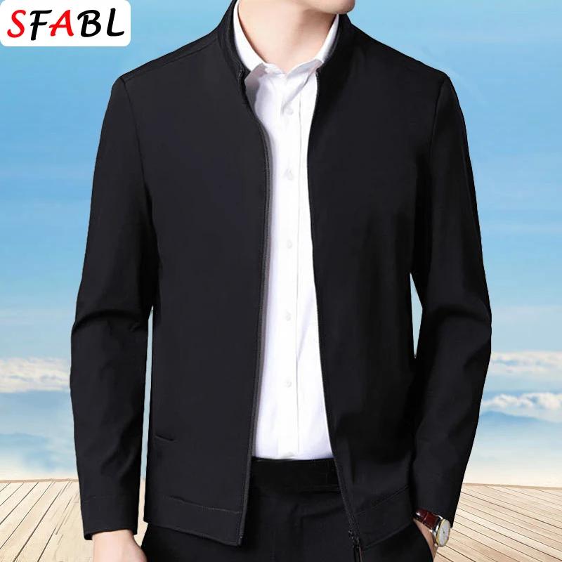 Veste pour homme de qualité solide, blazer décontracté de luxe pour homme, veste à fermeture éclair,