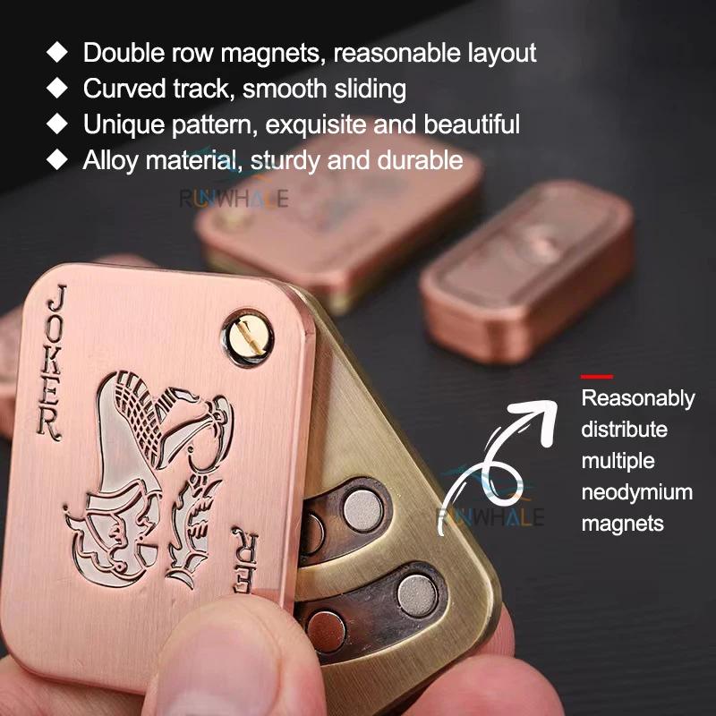 EDC Push Slider métal Fidget Anti-Stress jouets adultes doigt Spinner Poker soulager l'anxiété jouet