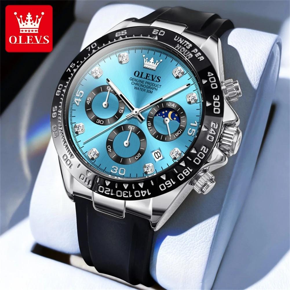 OLEVS 2875 hommes montre originale marque de mode Quartz étanche montre lumineuse pour homme trois p