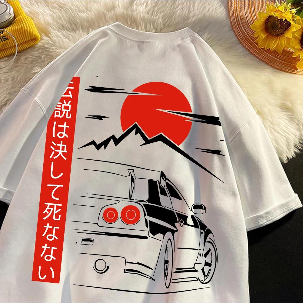 Style japonais voiture JDM Culture GTR course t-shirts hommes femmes vêtements de rue conception ori