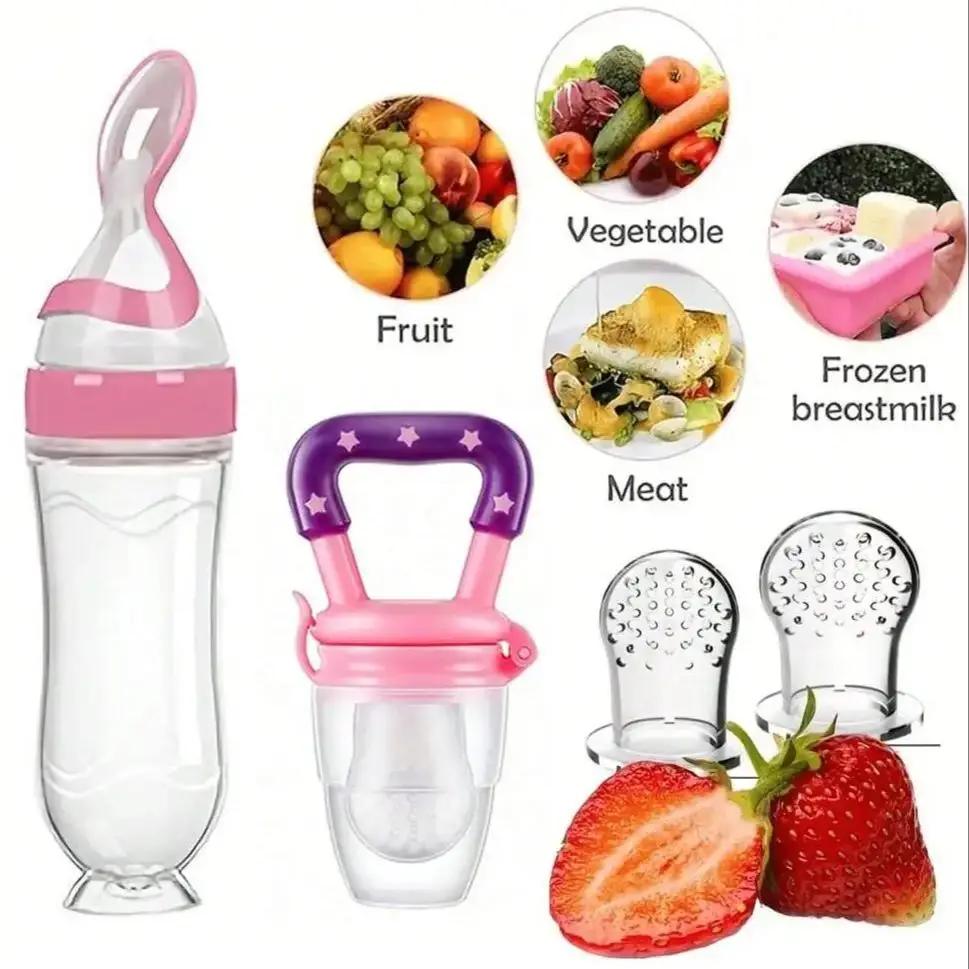 Ensemble d'alimentation pour bébé 4 pièces, biberon avec Base d'aspiration, biberon pour céréales de