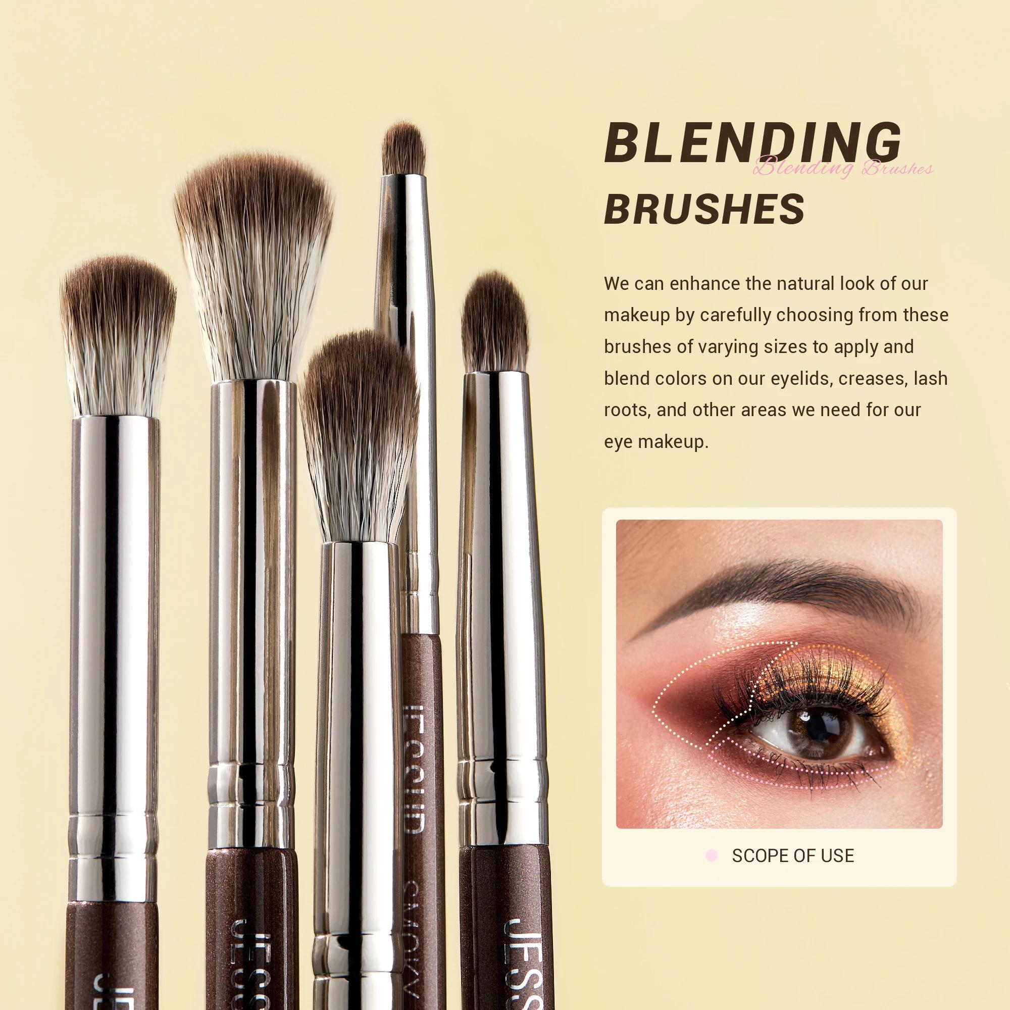 Jessup – ensemble de pinceaux de maquillage pour les yeux, professionnels, 15 pièces, pour fard à pa