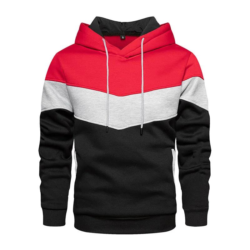 Sweat à capuche pour hommes, trois tons, pour la course à pied, le sport, la mode, tendance, couleur