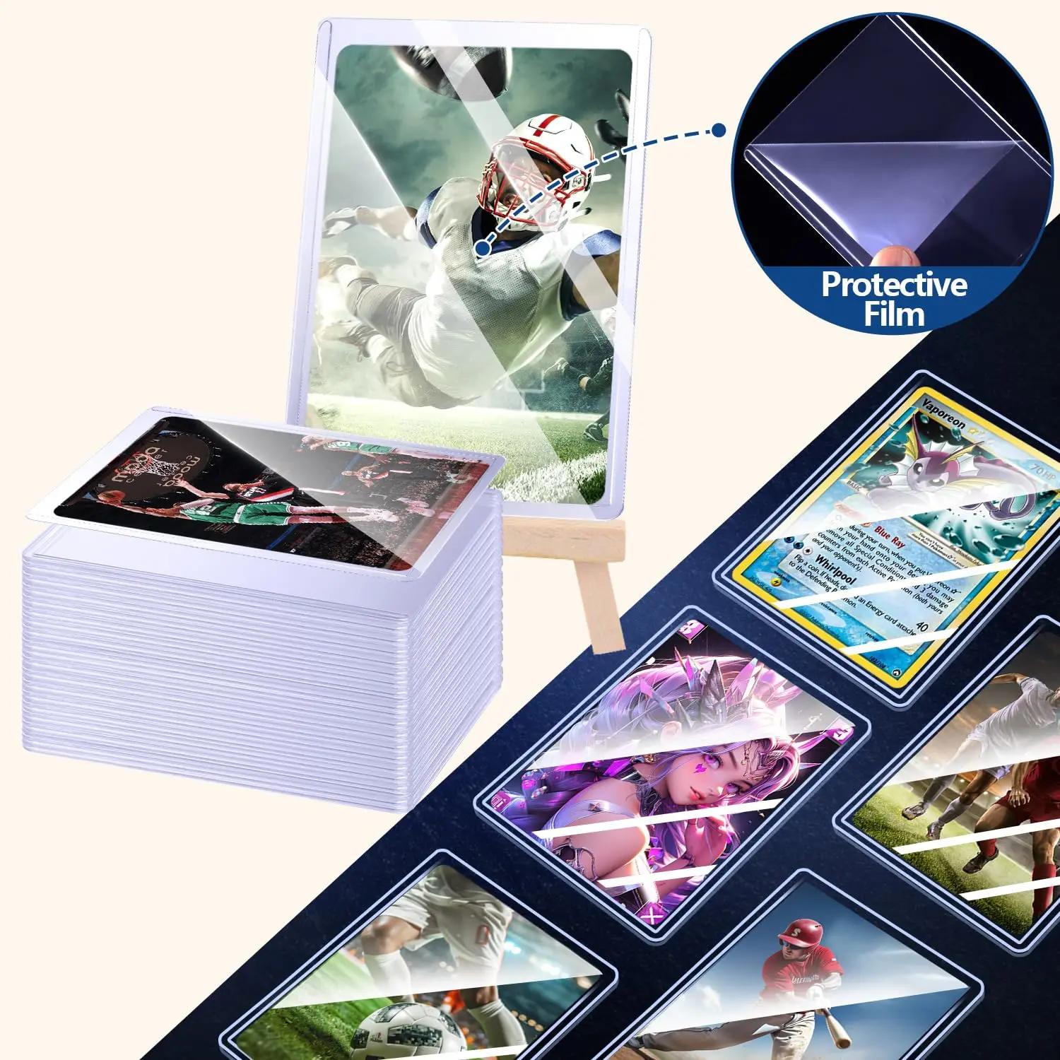 Manchons de cartes rigides, 25 à 100 pièces, support anti-rayures, protecteur adapté au sport YuGiOh