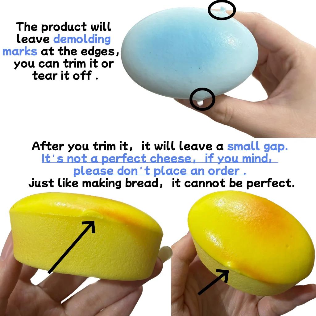 Squishy fromage gâteau pain presser jouets soulagement du Stress lente augmentation sensorielle Fidg