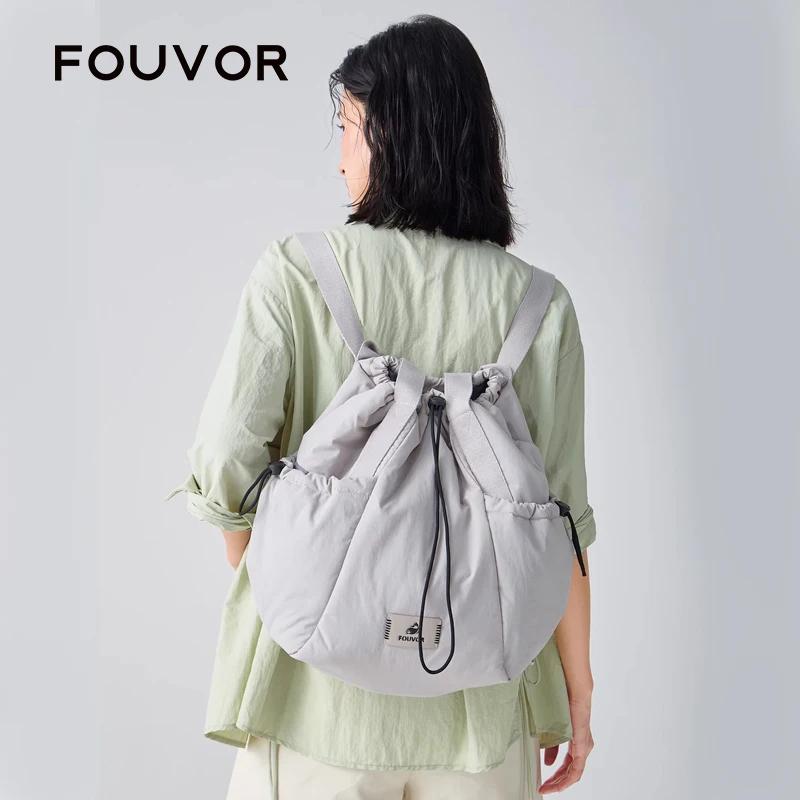 FOUVOR – sac à dos léger pour femmes, sac de voyage multifonctionnel avec cordon de serrage pour ord