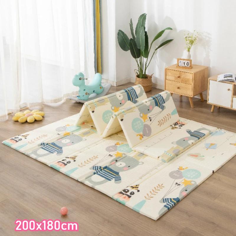 Tapis de jeu rampant pour bébé, 2cm d'épaisseur, motif Double face, pour activité, gymnastique, anti