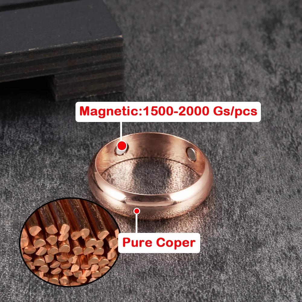 Bagues en cuivre pur Vinterly pour femmes et hommes, 6 mm de large, bijoux pour doigts, métal brilla
