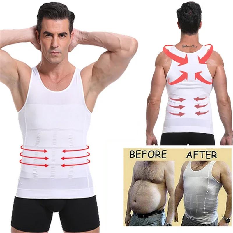 Hommes minceur gaine amincissante Corset gilet chemise Compression ventre ventre contrôle taille min