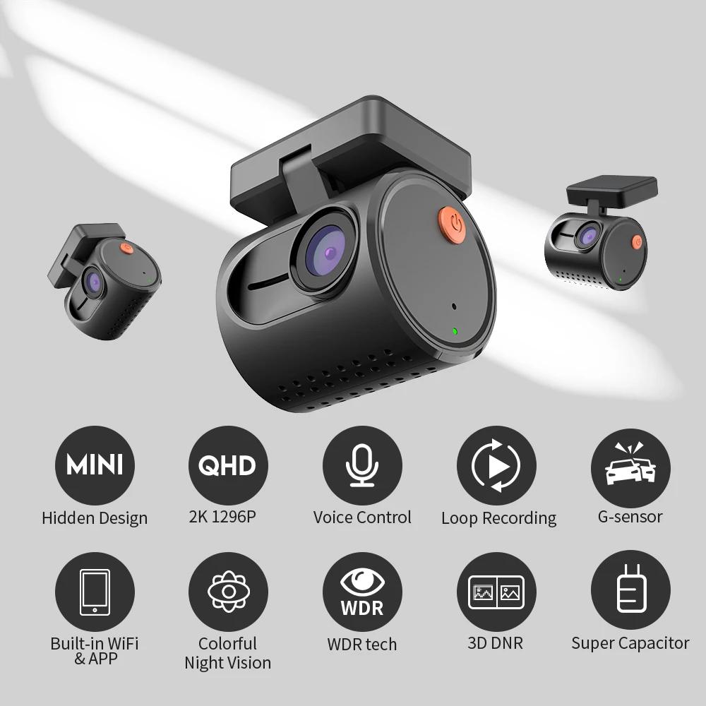 Mini caméra de tableau de bord 2K pour voiture DVR Dash Cam KAWA MINI 3 enregistreur vidéo commande 