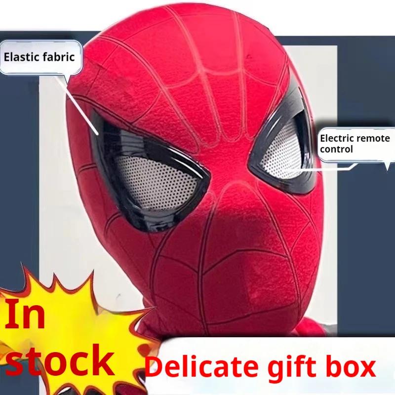 Spiderman Mascara couvre-chef Cosplay yeux mobiles masque électronique Spider Man télécommande jouet