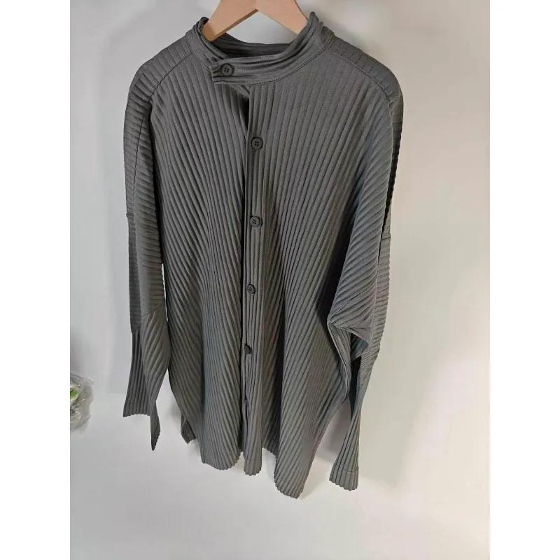 Chemisier plissé Miyake à manches longues, Nouvelle collection Printemps-Été 2026, Haut ample aminci
