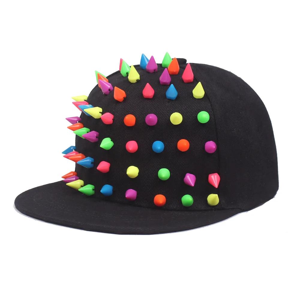 Chapeau plat à rivets pour hommes et femmes, Punk Rock, casquettes de Baseball à clous Hip Hop, homm