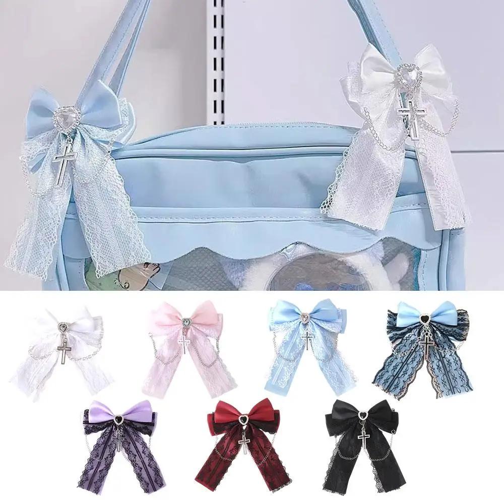 Accessoires pour cheveux gothiques pour filles, pince à cheveux queue de cheval en dentelle japonais
