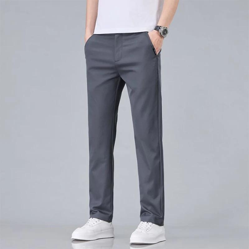 2025 nouveaux hommes classique couleur unie été 3 couleurs pantalons décontractés affaires mode Stre