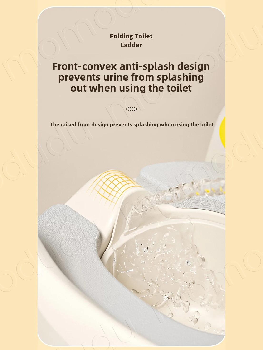 Siège de toilette portable 2-en-1 pliable pour enfants, siège d'apprentissage de la propreté avec ma