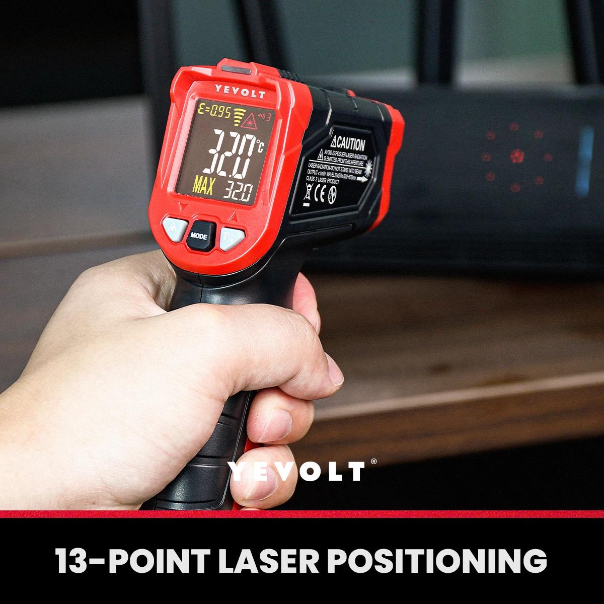 YEVOLT TA601 série thermomètre infrarouge numérique portable sans Contact IR Laser température therm