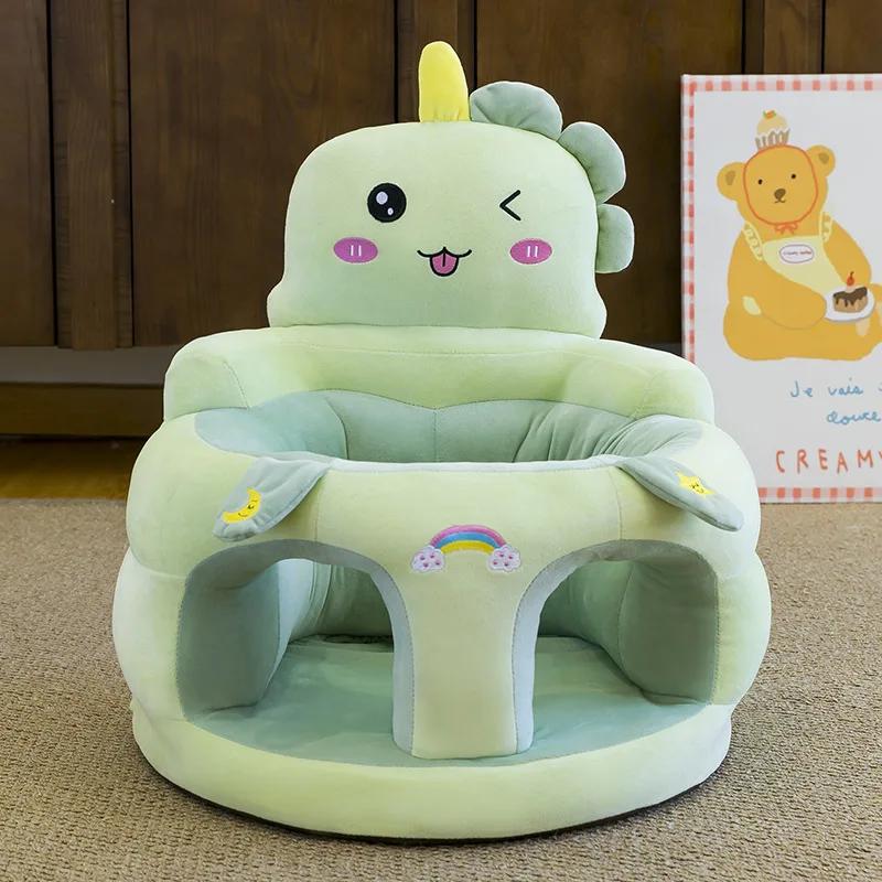 Canapé d'apprentissage pour bébé, siège vertical pour tout-petit avec dossier haut, chaise en peluch