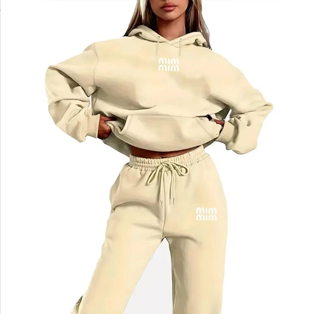 Ensemble de survêtement deux pièces imprimé MM pour femmes, sweat-shirt de Jogging à la mode avec co