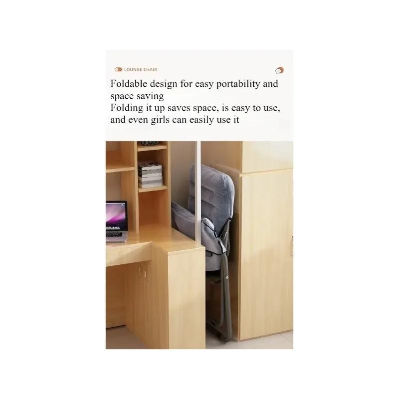 Chaise inclinable pliante pour dortoir d'étudiants, chaise d'ordinateur, chambre à coucher, petit ca