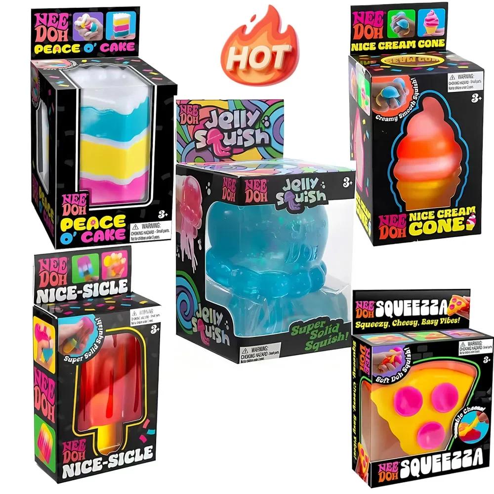 Schylling Needoh Nice Cube Sensory Nice-Sicle, cube sensoriel anti-stress, objet à presser anti-anxi