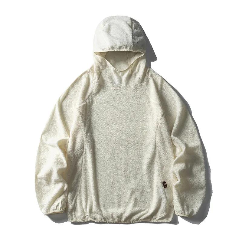 Chemise unisexe légère à capuche en velours nuage à séchage rapide pour les sports de plein air : ca