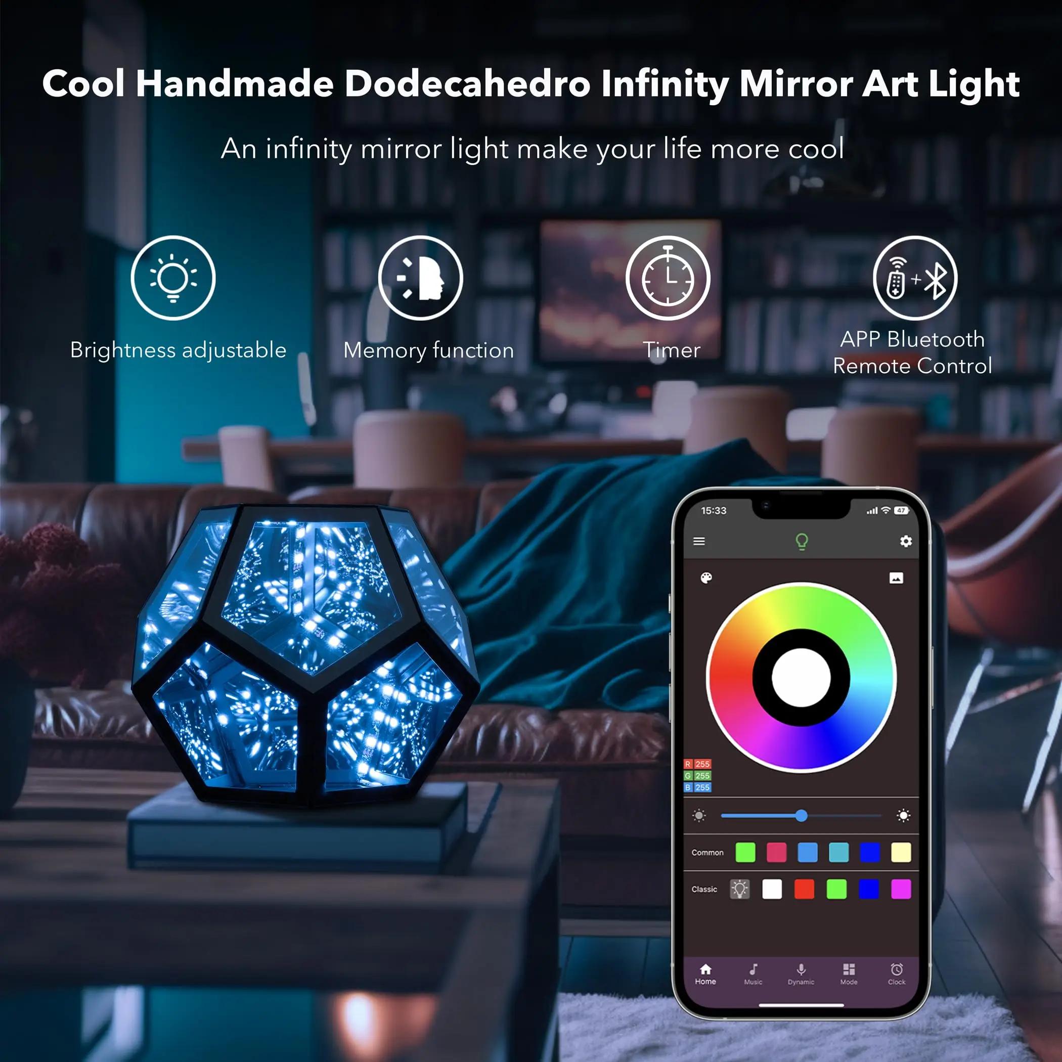 Lampe de nuit LED géométrique épurée, décoration créative pour la maison, cadeaux d'anniversaire, lu