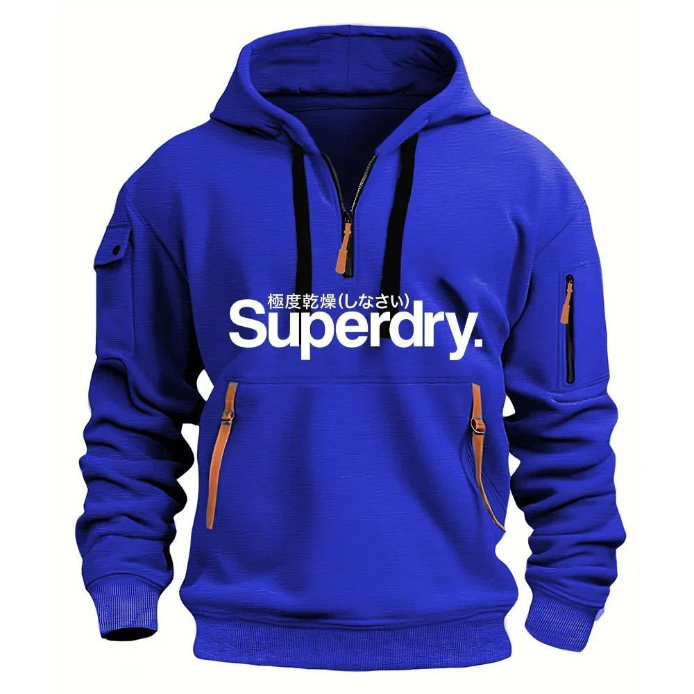 Sweat-shirt à capuche pour hommes, ample, à la mode, pour jogging en plein air et fitness, nouvelle 