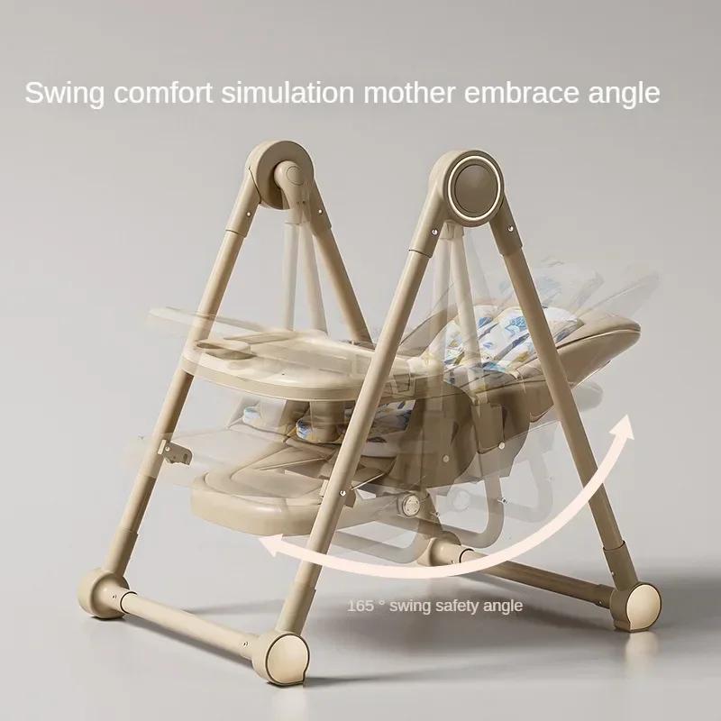 Chaise de salle à manger multifonctionnelle pour bébé, avec hauteur de siège réglable, balançoire à 